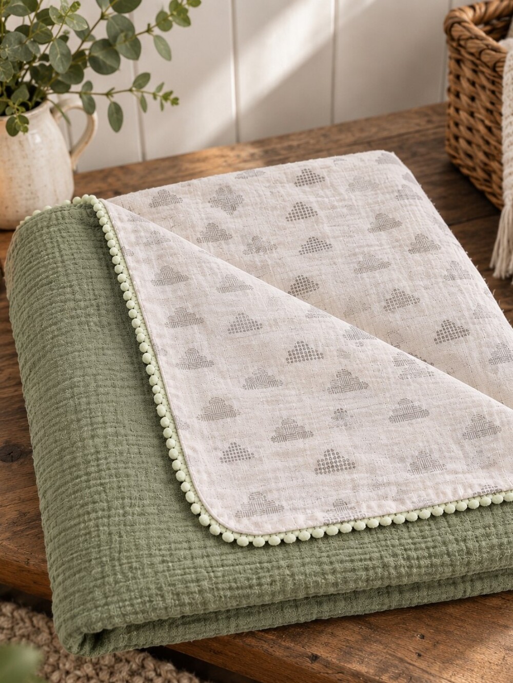 New Homemade Reversible Baby Blanket